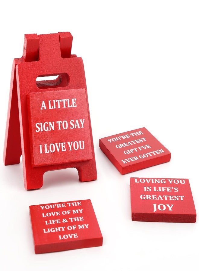 JULEASEL I Love You Desk Decor Sign, Cute Little Love Gifts for Boyfriend, Girlfriend, Husband and Wife, Romantic Gifts for Valentines Day, Birthday, Christmas and More! - Image 1